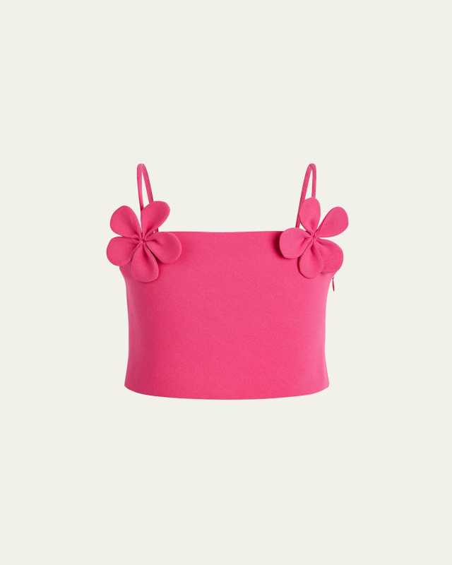 Girl's Clio Floral Applique Top, Size 7-16